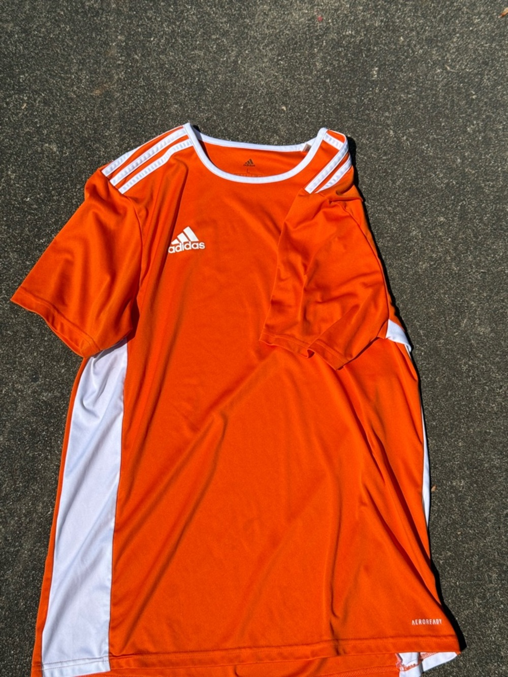 Like new Vintage adidas Orange and White Performance Soccer Jersey